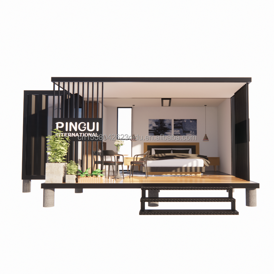 Finished Product 20ft Pop-up Container House with Customized Color and 50/75/100mm Wave Sandwich Panel