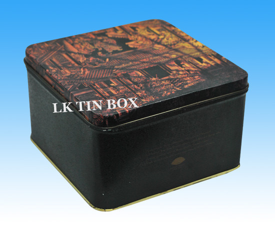 Promotional Gift Metal Square Tin Box For Cookie And Biscuit Cake Storage