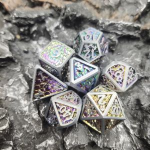 Card Lightweight Manual Grinding Precision RPG Dice Colourful
