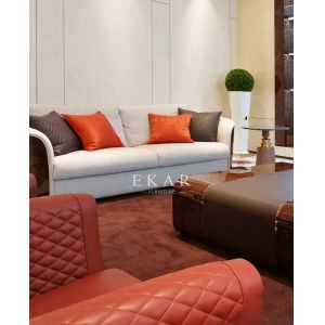Modern Leather Furniture Best Living Room Quality Sofa W006SF3B