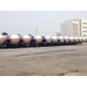 Steel 3 Axles 52600L Lpg Tank Trailer long life