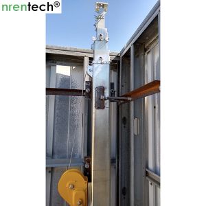 10m crank telescopic mast- galvanized telescopic mast, steel telescopic mast