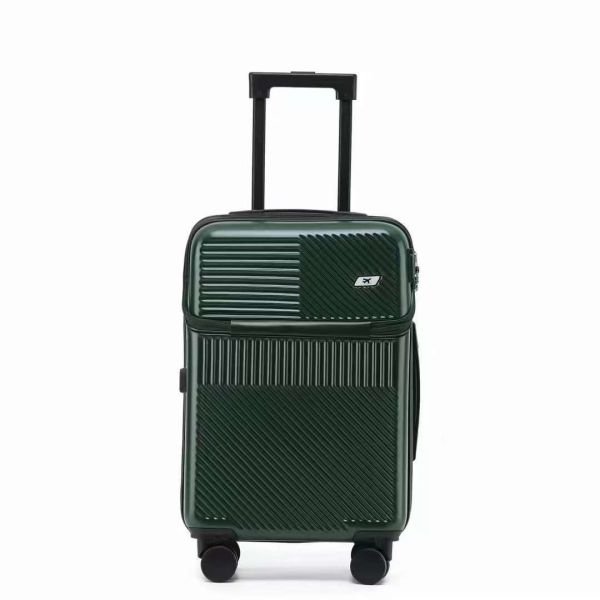 Buy Practical Multiscene Leather Cabin Bag , Zippered Leather Suitcase With Wheels at wholesale prices