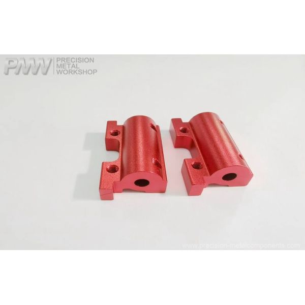 Precision Machined Aluminum Parts Aluminum 6061-T6 with Red Anodizing Aluminum Machined Parts