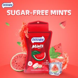 Do's Farm Sugar Free Mints Fresh Breath Watermelon Lemon Green Apple Flavors 12.8g