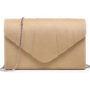 DASEIN WOMEN'S EVENING BAG PLEATED ENVELOPE CLUTCH HANDBAG WEDDING PARTY BRIDAL