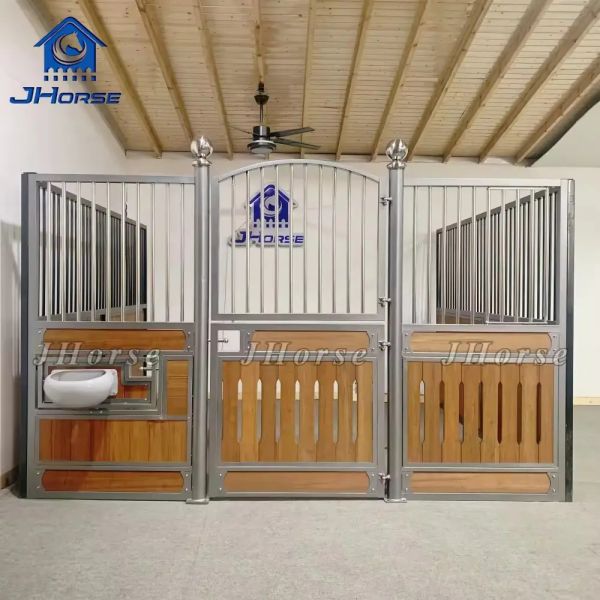 Buy High Quality European Style Stables Galvanized Bamboo Filling Permanent Stables at wholesale prices