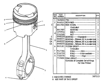 330 Connecting Rod Bearing Group 4W5739 8N8220