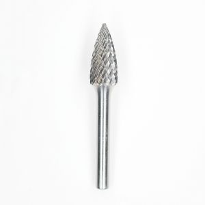 SG-51 1/4'' Solid Carbide Burr Pointed Tree Carbide Burr On 1/8" Shank