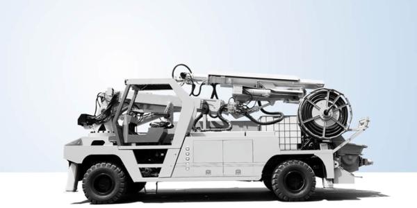Buy Dustproof Wet Concrete Sprayer Robot For Harsh Mine Tunnel Conditions at wholesale prices