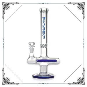 Cross Style Bong With Inline Pecolator Glass Smoking Water Pipe Bongs Heady