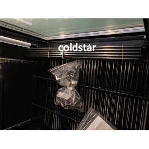 Supermarket Upright Freezing Showcase 400L Meat Beef Seafood Freezer