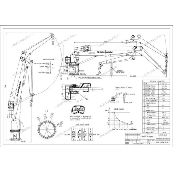 10T20M Knuckle Boom Lift Crane