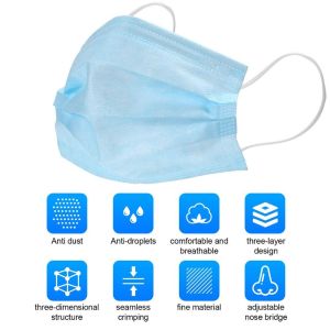 Breathable Disposable Surgical Masks Three Dimension Design Easy To Wear