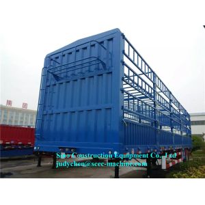 3 Axles Fence Cargo Semi Trailer Vegetable Transport Stake Semi Trailers