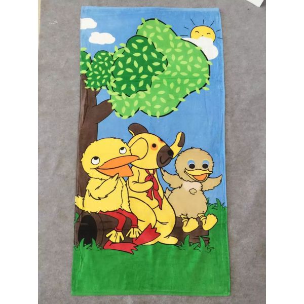 100% cotton velour reactive print small MOQ custom print beach towel