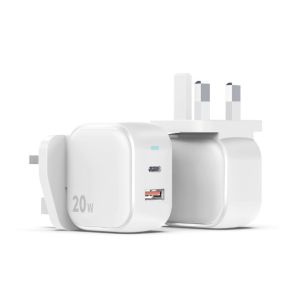 LumiCharge Dual LED Charger Dual USB-A & USB-C Ports with Smart Power Indicator Lights