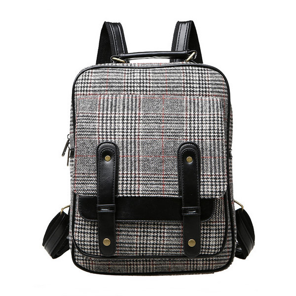 Buy Cotton Backpacks Casual bags for girls students bags gingham at wholesale prices