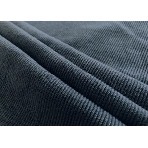 Grey Polyester Corduroy Fabric / 220GSM Knitting Fine Corduroy Fabric