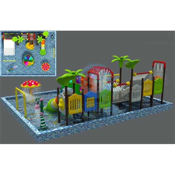 110㎡ Fiberglass Commercial Water Slide Pool LLDPE Mushroom Shaped For Children