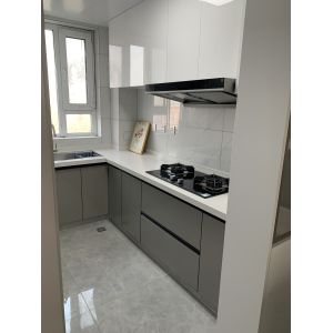 New Material White Shaker Door Particle Board Kitchen Cabinet