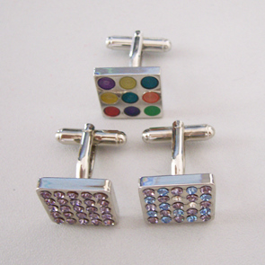 Hot design soft enamel colors metal custom cufflinks
