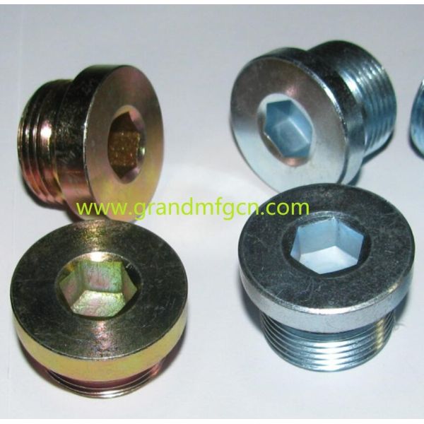 male thread 1/4" 3/4" 1/2" 1 INCH stainless steel 304 Countersunk hexagon plug