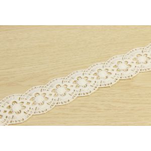 45mm Width Guipure Lace Trims , Multiapplication Floral Lace Ribbon