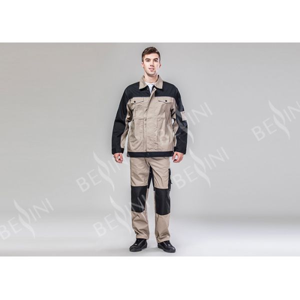 Buy European Size Outdoor Safety Clothing Durable Cotton Twill Khaki Black at wholesale prices