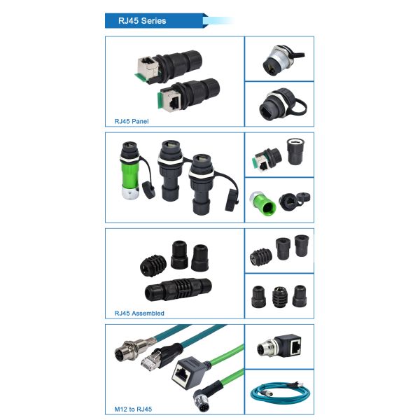 M12 X Code RJ45 Plug Cable IP67 IP68 Waterproof Industrial Ethernet