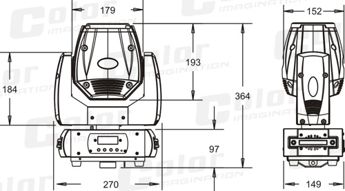 DJ Stage Light Mini Gobo Projector DMX 50W Beam LED Moving Head Light 125 Watt