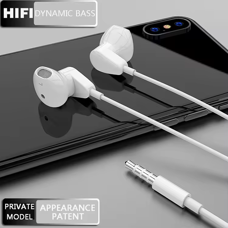 Custom Cable Length 3.5 mm Wired Earbuds With Mic CE ISO9001 RoHS Certified