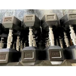 Gym Equipment Home Gym Free Weights Rubber Hex Dumbbells