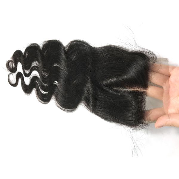 No Chemical Virgin Malaysian Human Hair Extensions Body wave 4 Bundles With Closure