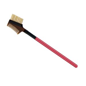 Pink Handle Single Angled Eyebrow Brush With Black , 110mm Length