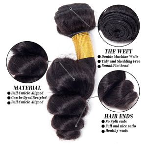 LOOSE WAVE Cheap Natural Remy Indian Human Hair Vendor Weave Bundles and wefts