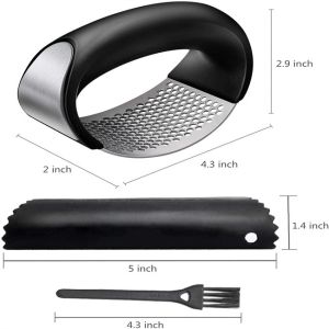 ODM Available Arc Shaped Garlic Press Sanding Surface Ergonomic