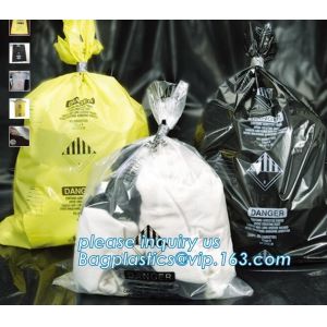 PE asbestos yard waste bags, Durable Black Large 6 Mil Jumbo Disposal Asbestos