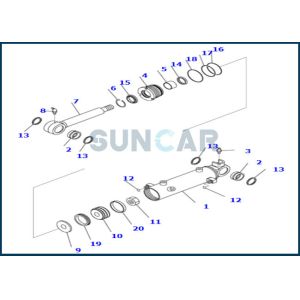China 707-98-12630 7079812630 Blade Cylinder Service Kit For PC26MR-3 Excavator on sale