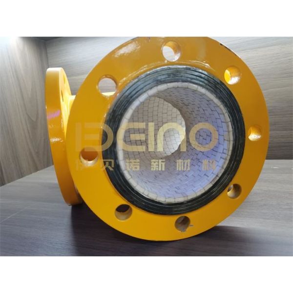 Wear resistant ceramic lined elbow for Power and Steel Industries