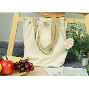 One Shoulder Canvas Reusable Tote Bags Japanese Style Simple Inclined Span Large Capacity