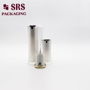 black special shape 15ml 30ml 50ml acrylic lotion round bottle