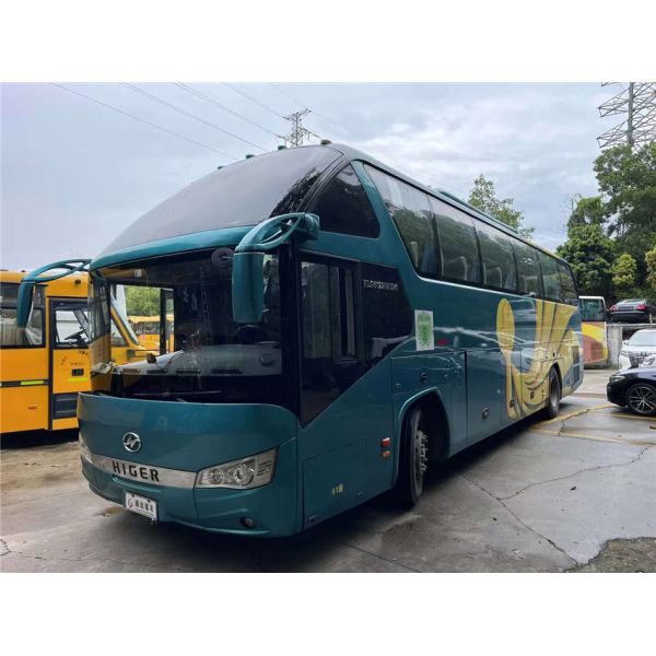 Euro 4 Used Higer Bus 51 Seats Travels Bus Second Hand With Manual Transmission