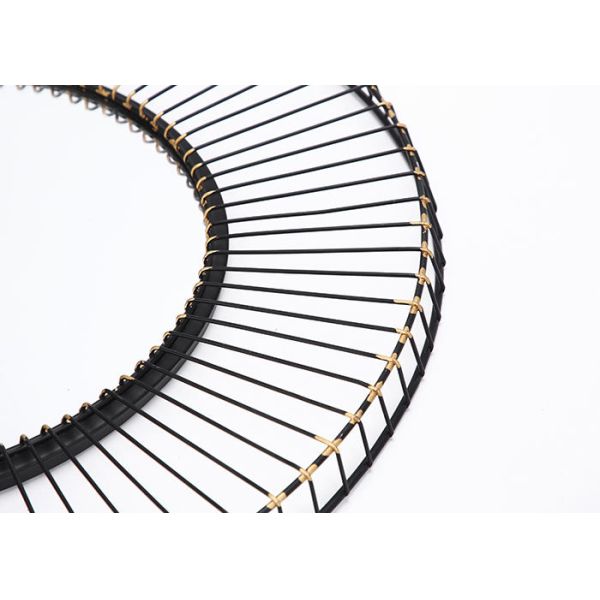 Handmade Decorative Gold Circular Metal Wall Art Mirror