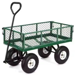 86*46*51cm Garden Wagon Cart Foot Brake And Occasion Selection For Easy