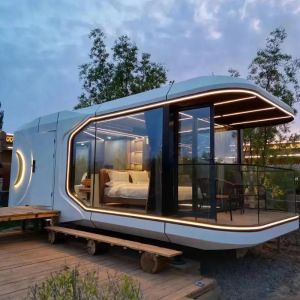 Quality Outdoor Cabin House Space Capsule Prefabricated Capsule Room for Hotel in 20'/40' Container for sale