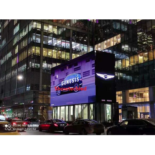 IP65/66 Rated Mesh LED Display with 50% Transparency Rate and 60° vert. Viewing