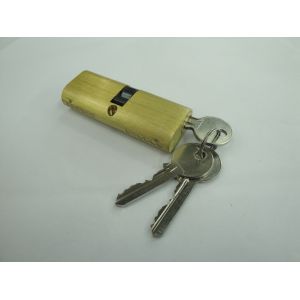 80mm Euro Profile Oval Shape Double Brass Cylinder Lock with 3 brass normal keys