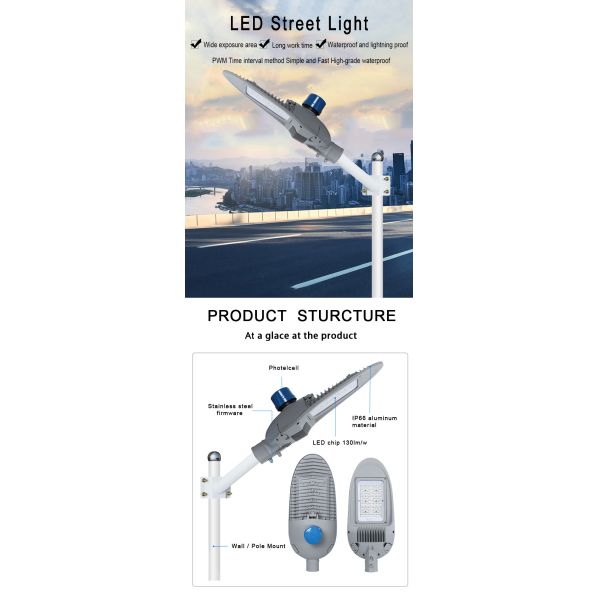 ROHS Multi-power Dark grey Energy-saving LED Road Light Durable