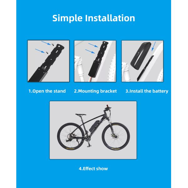 Rear And Tail Frame 48v Lithium Battery Refit For 36v Two Wheeled Electric Bicycle